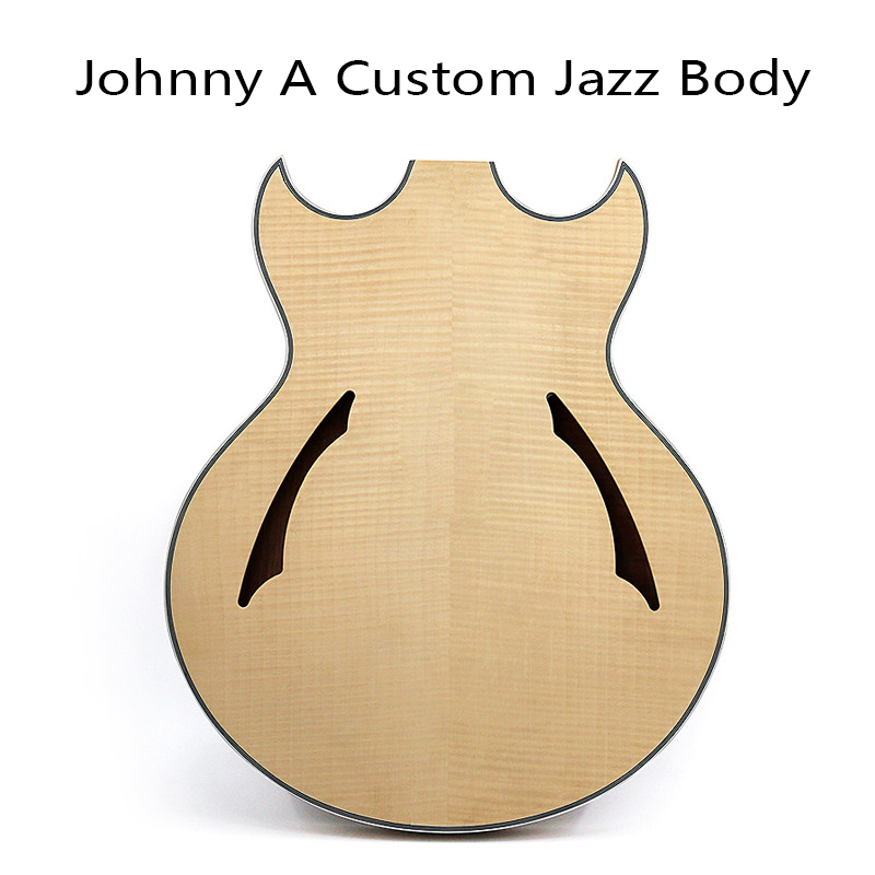 Johnny A Style Custom Style Semi-Hollow Jazz Guitar Body, Unfinished Wood Blank (HY-002)