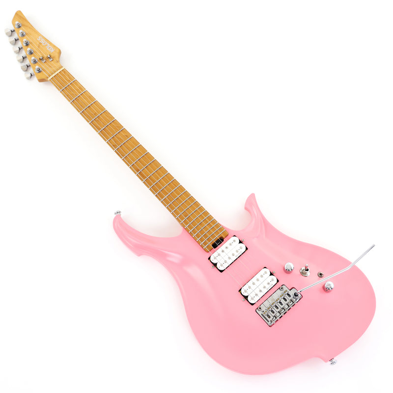 Koloss Brand Aviation Aluminum Alloy Body Electric Guitar with Gloss Pink Finish (GT45P)