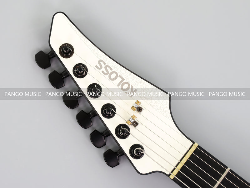 Koloss Brand Aviation Aluminum Alloy Body Electric Guitar with Gloss White Finish (GT-4M)