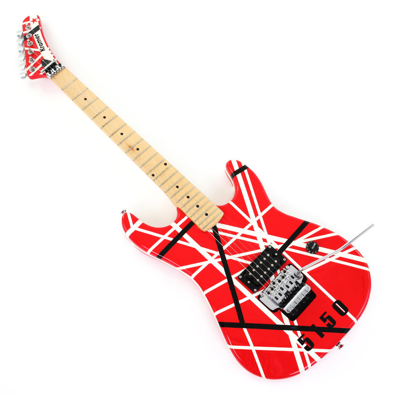 Kramer 5150 Style Red Striped Electric Guitar with Floyd Rose Tremolo (C2743, B Stock)
