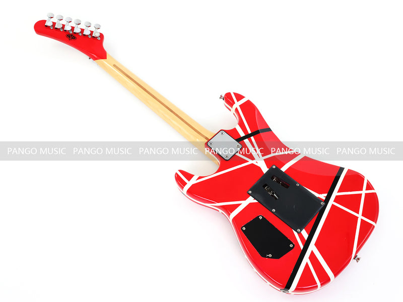 Kramer 5150 Style Red Striped Electric Guitar with Floyd Rose Tremolo (C2743, B Stock)