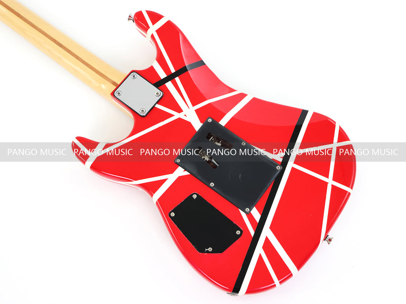 Kramer 5150 Style Red Striped Electric Guitar with Floyd Rose Tremolo (C2743, B Stock)