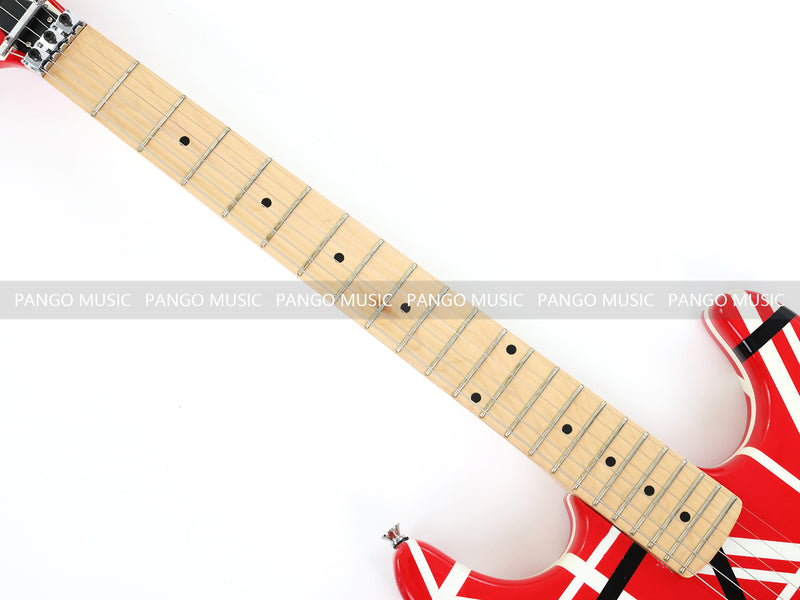 Kramer 5150 Style Red Striped Electric Guitar with Floyd Rose Tremolo (C2743, B Stock)