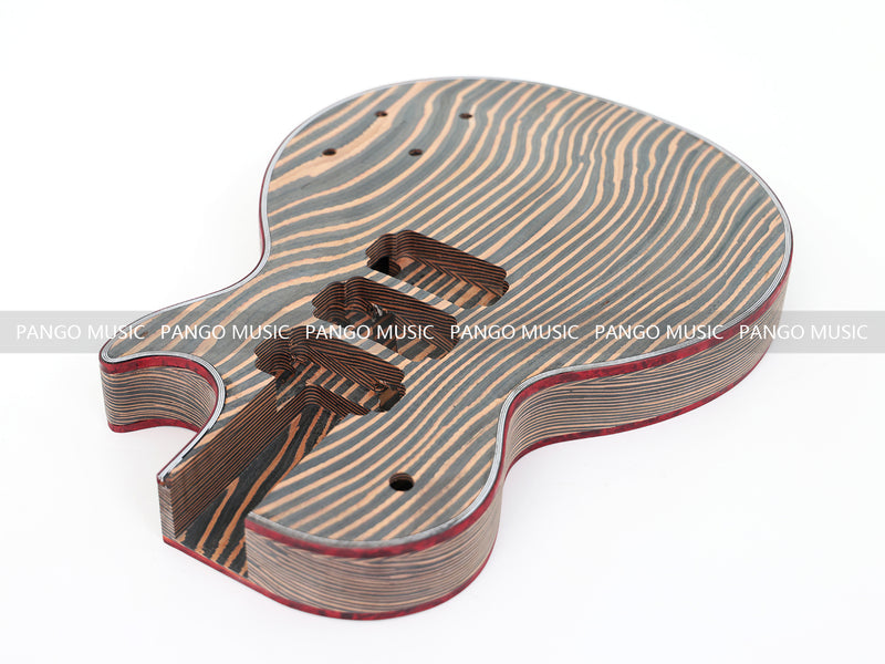 LP Custom Style All Zebrawood DIY Electric Guitar Kit (12795, Limited Edition)