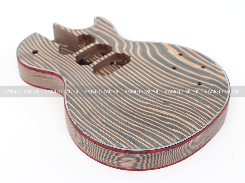 LP Custom Style All Zebrawood DIY Electric Guitar Kit (12795, Limited Edition)