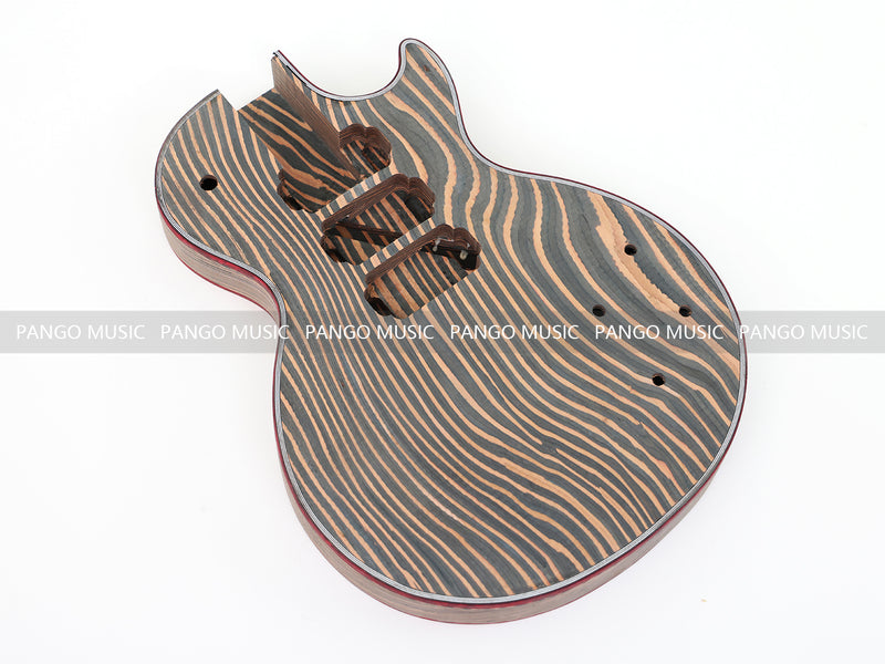 LP Custom Style All Zebrawood DIY Electric Guitar Kit (12795, Limited Edition)