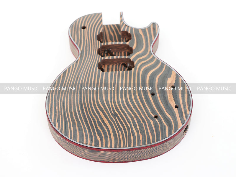 LP Custom Style All Zebrawood DIY Electric Guitar Kit (12795, Limited Edition)