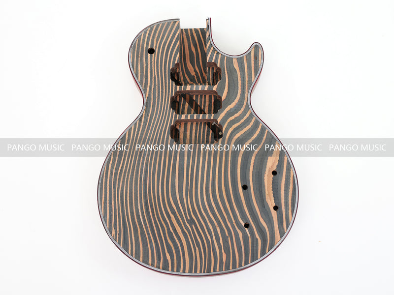 LP Custom Style All Zebrawood DIY Electric Guitar Kit (12795, Limited Edition)