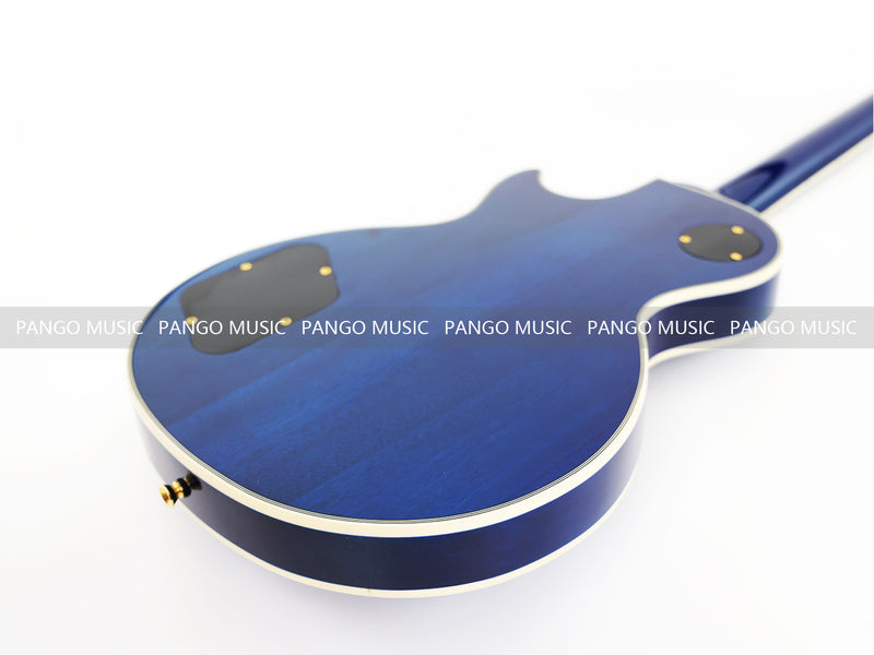 LP Custom Style Blue Electric Guitar with Flamed Maple Top (CST-013)