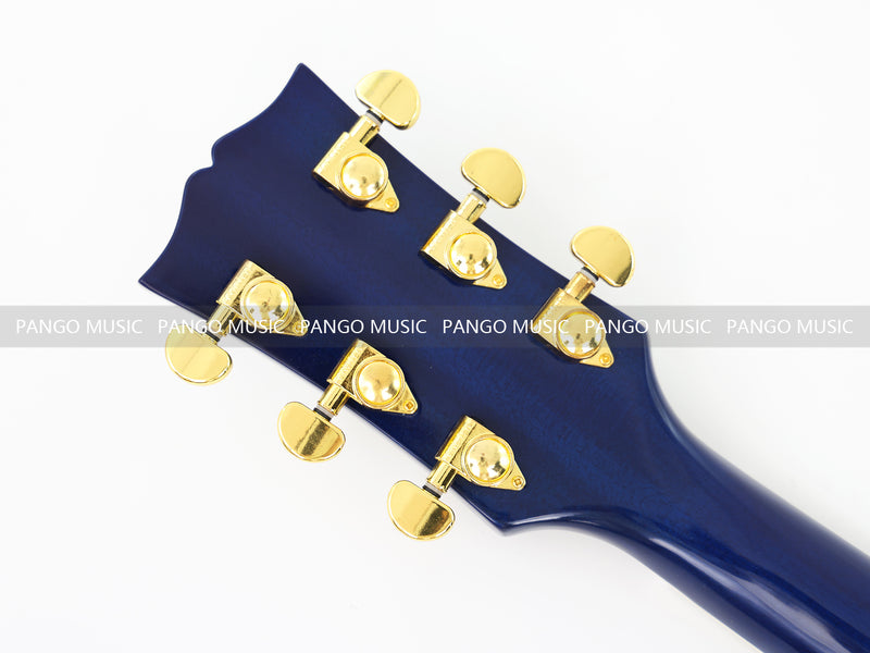LP Custom Style Blue Electric Guitar with Flamed Maple Top (CST-013)