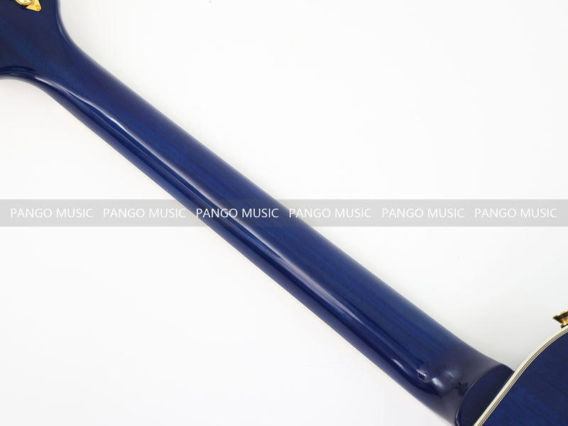 LP Custom Style Blue Electric Guitar with Flamed Maple Top (CST-013)