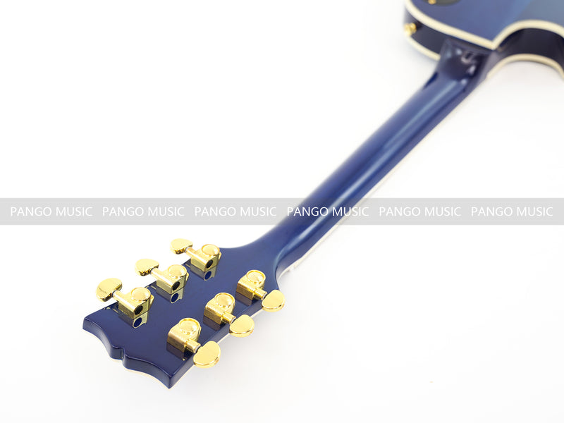 LP Custom Style Blue Electric Guitar with Flamed Maple Top (CST-013)