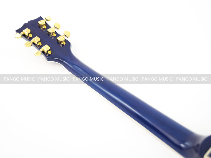LP Custom Style Blue Electric Guitar with Flamed Maple Top (CST-013)