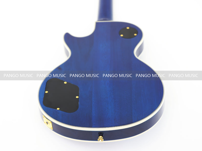 LP Custom Style Blue Electric Guitar with Flamed Maple Top (CST-013)