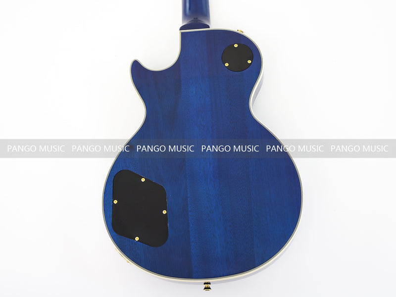LP Custom Style Blue Electric Guitar with Flamed Maple Top (CST-013)