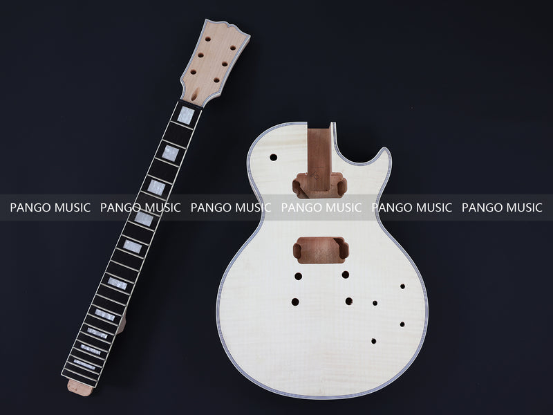 LP Custom Style DIY Electric Guitar Kit with Flamed Maple Top (LRF-042, Limited Edition)