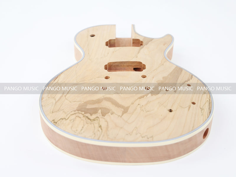 LP Custom Style DIY Electric Guitar Kit with Spalted Maple Top (LRF-040, Limited Edition)