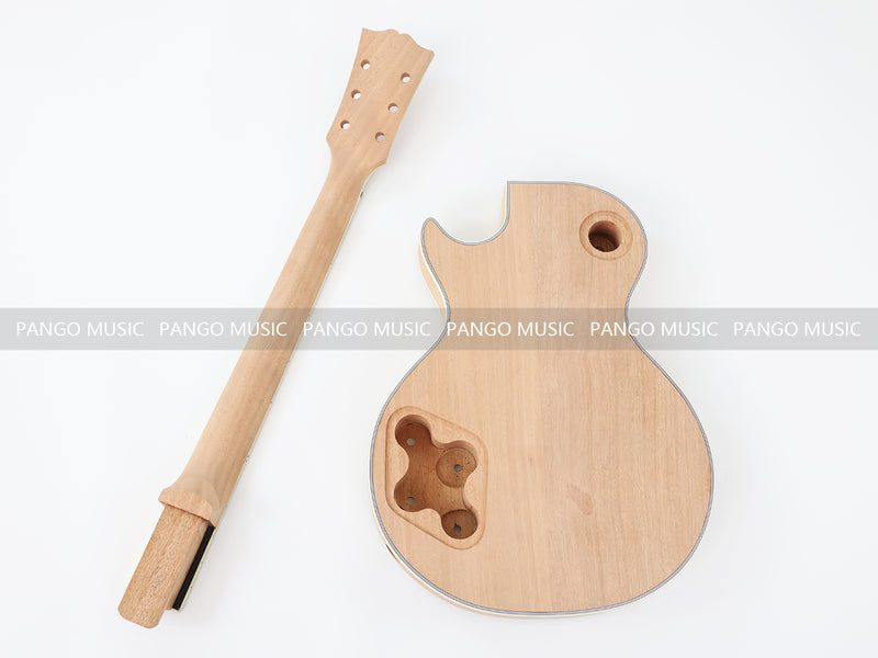 LP Custom Style DIY Electric Guitar Kit with Spalted Maple Top (LRF-040, Limited Edition)