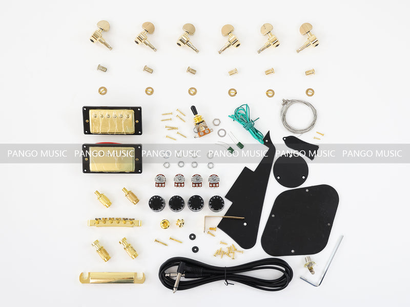 LP Custom Style DIY Electric Guitar Kit with Spalted Maple Top (LRF-040, Limited Edition)