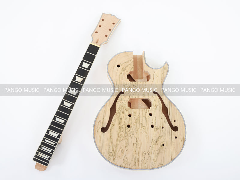 LP Custom Style DIY Electric Guitar Kit with Spalted Maple Top (LRF-041, Limited Edition)