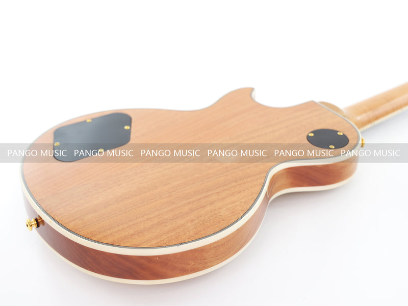 LP Custom Style Electric Guitar with Burl Maple Top (CST-003, No Logo)