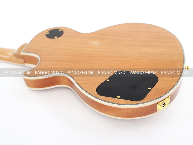 LP Custom Style Electric Guitar with Burl Maple Top (CST-003, No Logo)