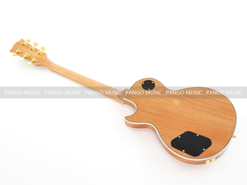 LP Custom Style Electric Guitar with Burl Maple Top (CST-003, No Logo)