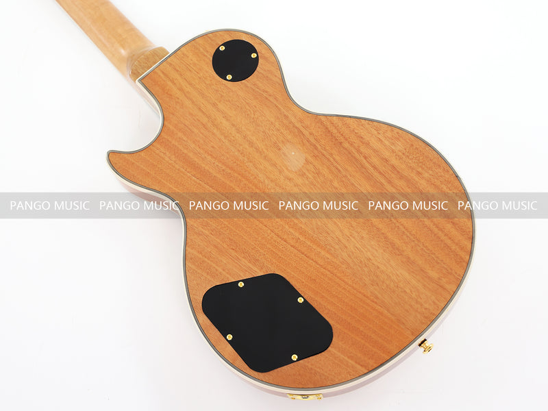 LP Custom Style Electric Guitar with Burl Maple Top (CST-003, No Logo)