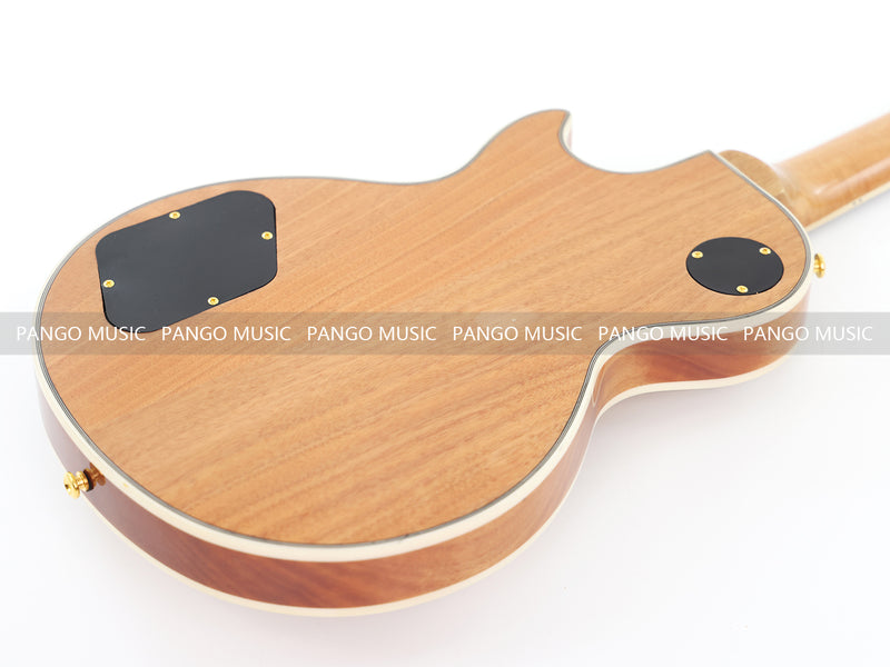LP Custom Style Electric Guitar with Burl Maple Top (CST-003, No Logo)