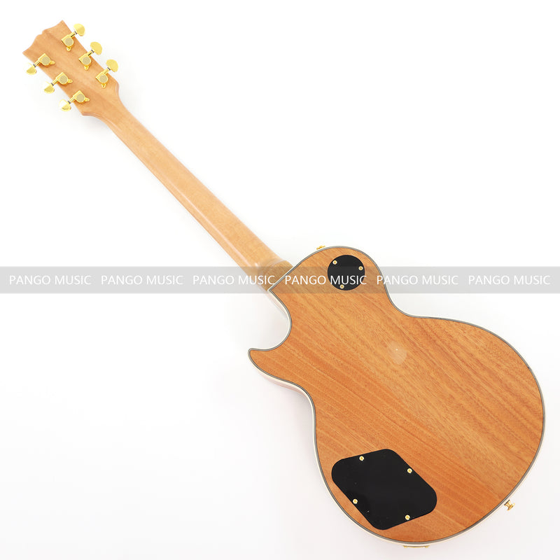 LP Custom Style Electric Guitar with Burl Maple Top (CST-003, No Logo)