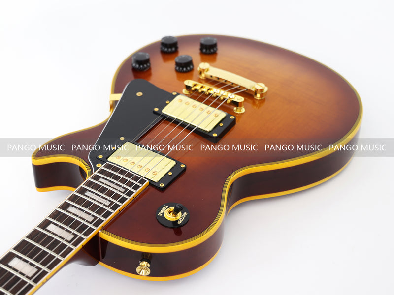 LP Custom Style Electric Guitar with Flamed Maple Top (CST-009)