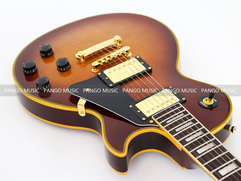 LP Custom Style Electric Guitar with Flamed Maple Top (CST-009)