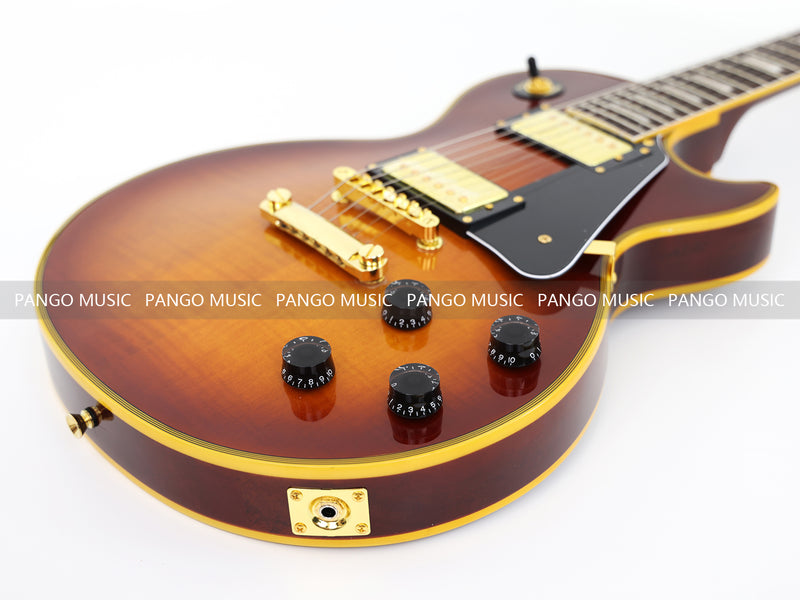 LP Custom Style Electric Guitar with Flamed Maple Top (CST-009)