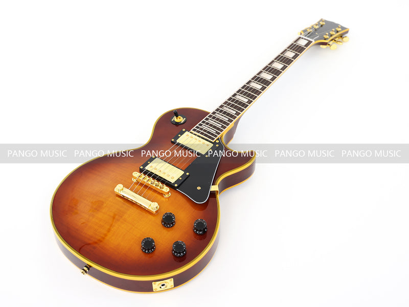 LP Custom Style Electric Guitar with Flamed Maple Top (CST-009)