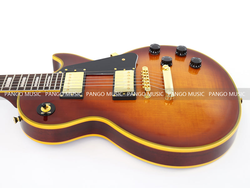 LP Custom Style Electric Guitar with Flamed Maple Top (CST-009)
