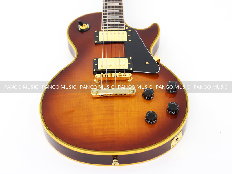 LP Custom Style Electric Guitar with Flamed Maple Top (CST-009)
