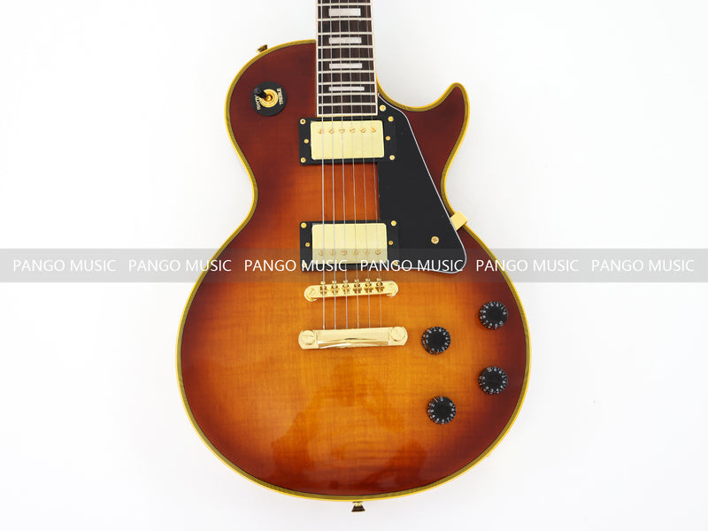 LP Custom Style Electric Guitar with Flamed Maple Top (CST-009)