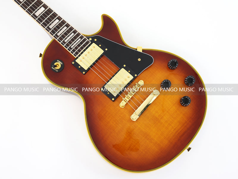 LP Custom Style Electric Guitar with Flamed Maple Top (CST-009)