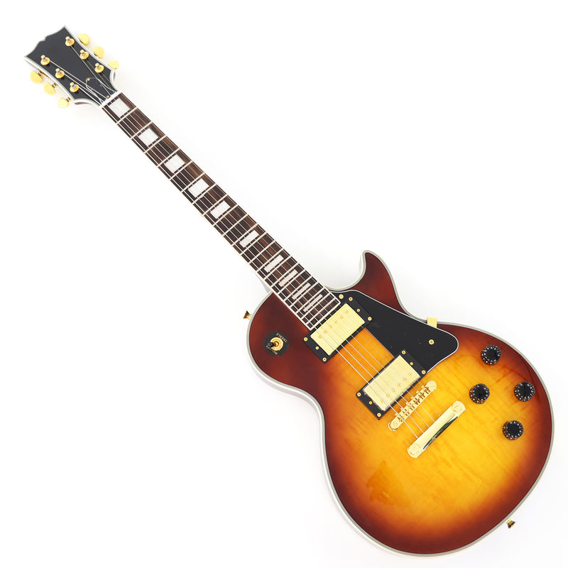 LP Custom Style Electric Guitar with Flamed Maple Top (CST-011)