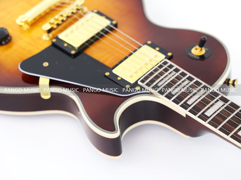 LP Custom Style Electric Guitar with Flamed Maple Top (CST-011)