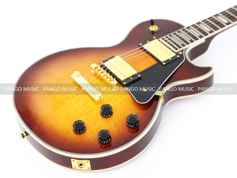 LP Custom Style Electric Guitar with Flamed Maple Top (CST-011)