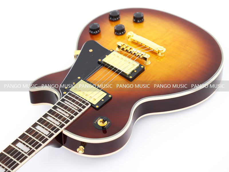 LP Custom Style Electric Guitar with Flamed Maple Top (CST-011)