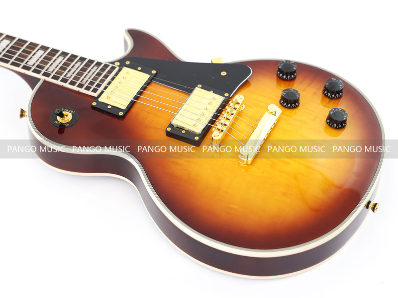 LP Custom Style Electric Guitar with Flamed Maple Top (CST-011)