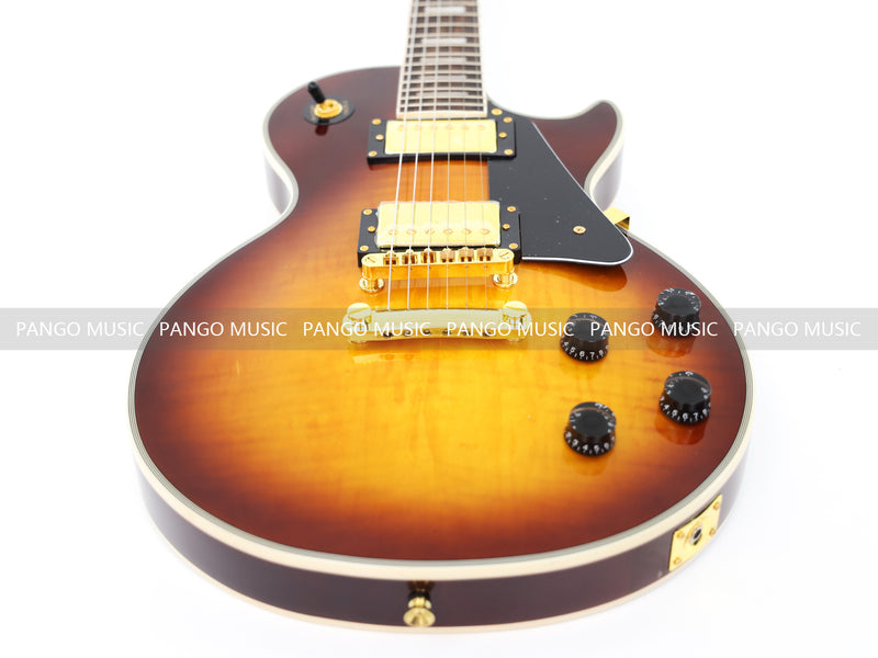 LP Custom Style Electric Guitar with Flamed Maple Top (CST-011)
