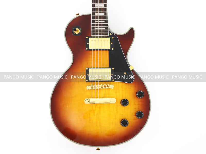 LP Custom Style Electric Guitar with Flamed Maple Top (CST-011)