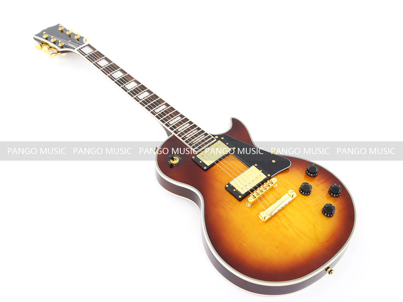 LP Custom Style Electric Guitar with Flamed Maple Top (CST-011)