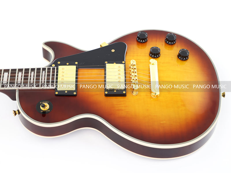 LP Custom Style Electric Guitar with Flamed Maple Top (CST-011)