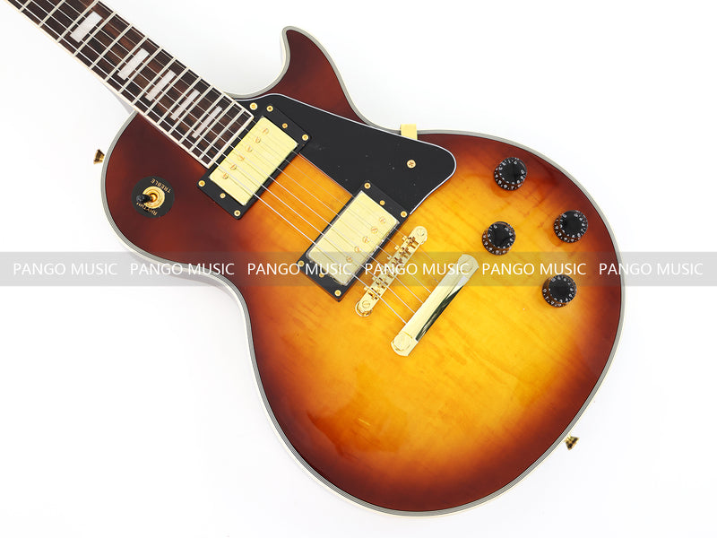 LP Custom Style Electric Guitar with Flamed Maple Top (CST-011)