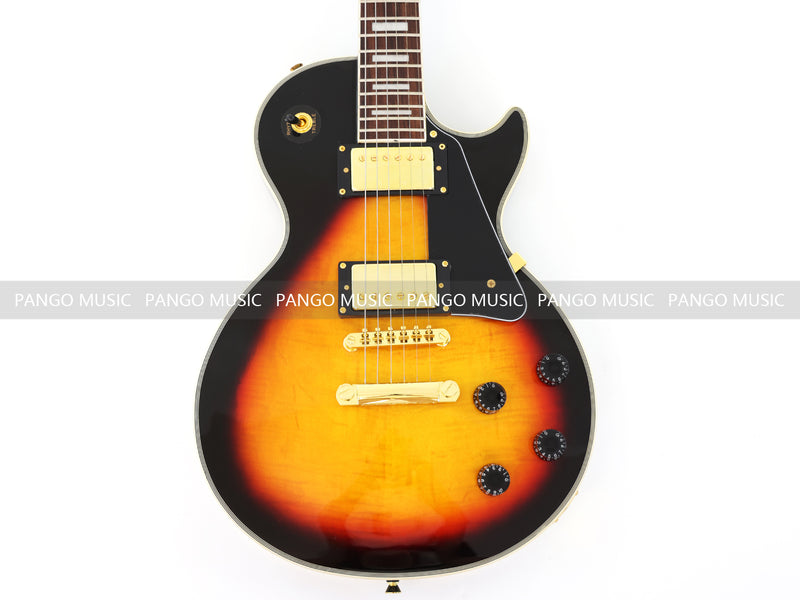 LP Custom Style Electric Guitar with Flamed Maple Top (CST-012)