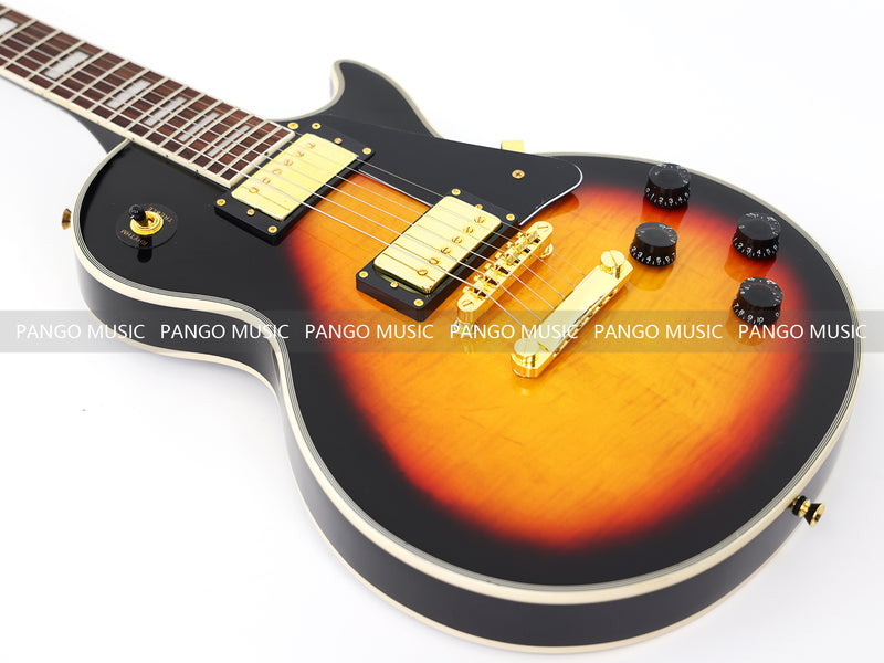LP Custom Style Electric Guitar with Flamed Maple Top (CST-012)